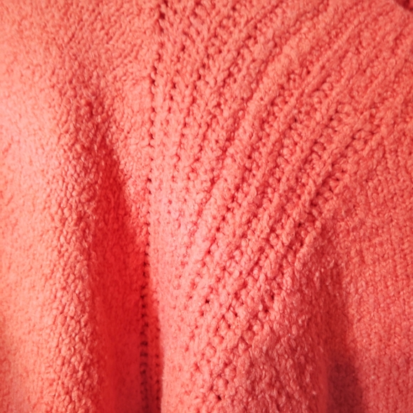 EILEEN FISHER ORGANIC COTTON SWEATER LARGE SALMON COLOR DESIGNER PREPPY - Picture 4 of 7